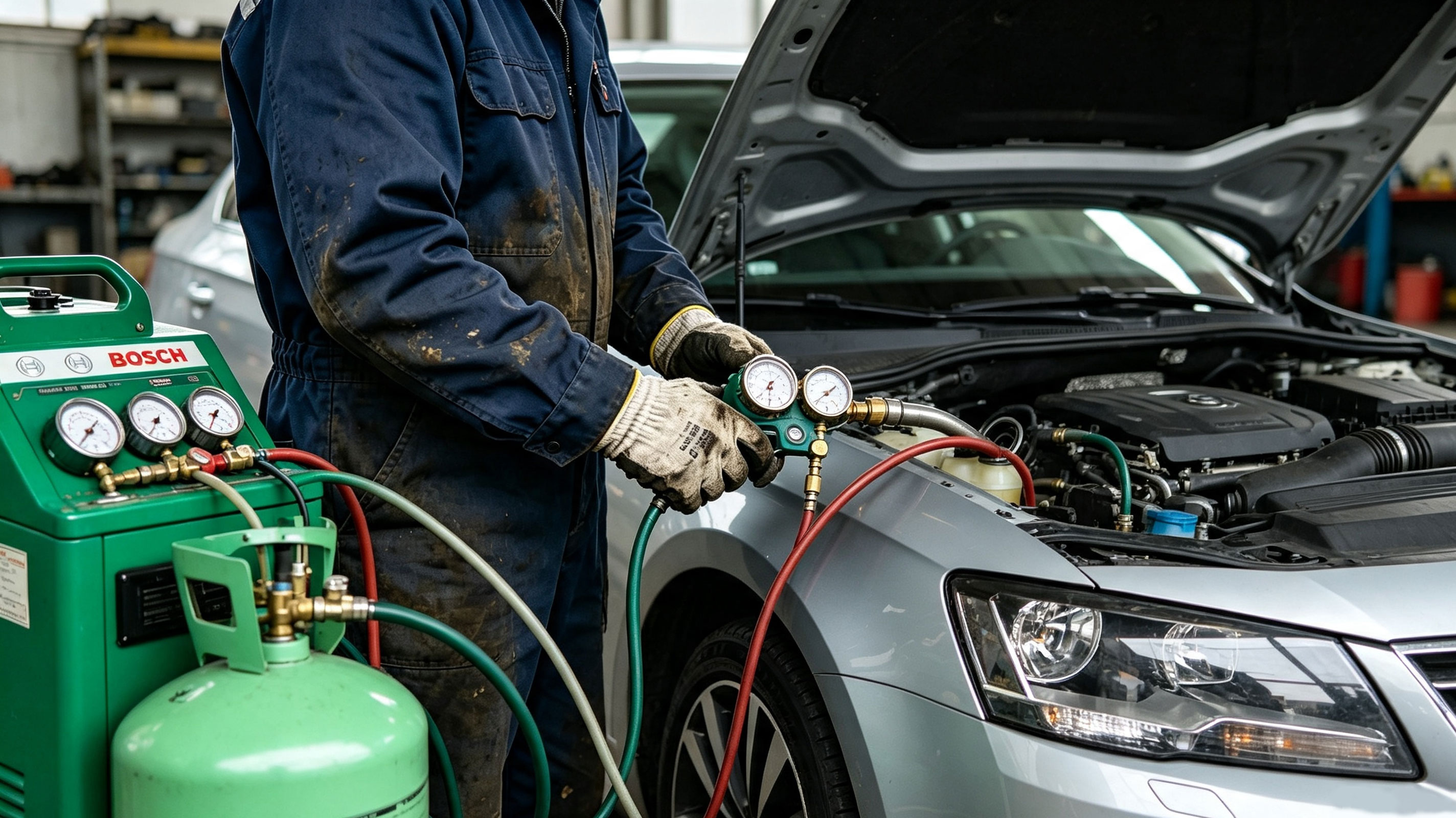 Car air conditioning service at Barkers Garage York